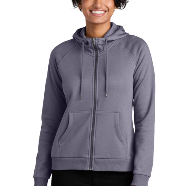Women's Organic CVC Fleece Full Zip Hoodie Thumbnail