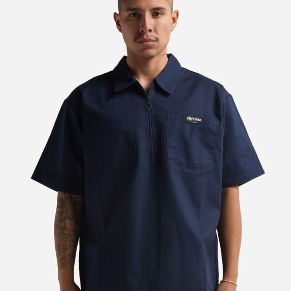 Unisex Work Heavyweight Quarter-Zip Short Sleeve Shirt Thumbnail