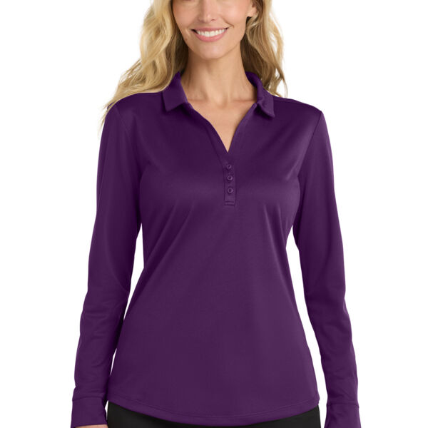 Women's Silk Touch Performance Long Sleeve Polo Thumbnail